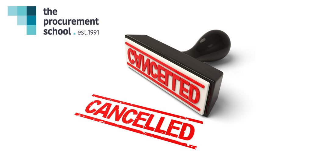 when can an owner cancel a process after closing and re-tender the same project?