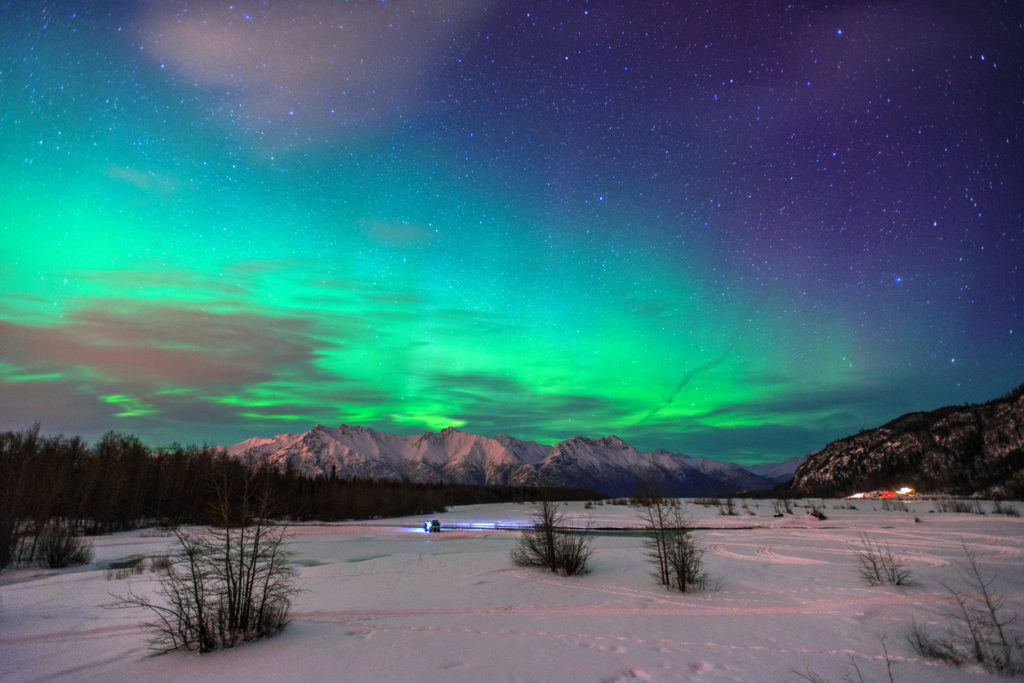 green Northern light (Aurora Borealis)